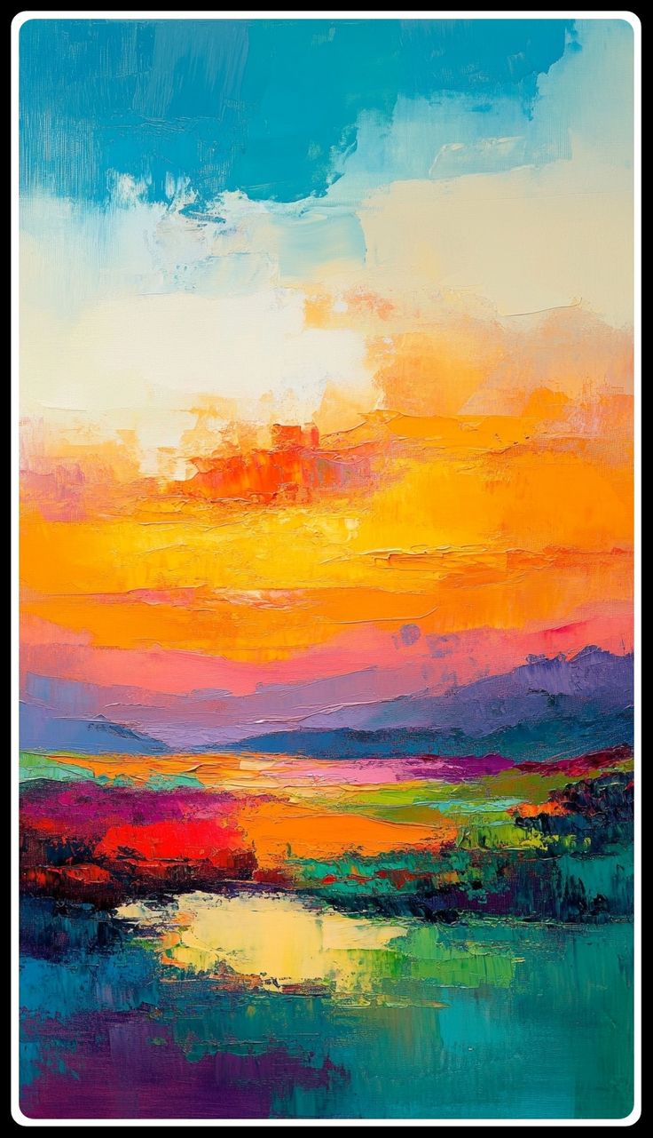 Abstract canvas painting