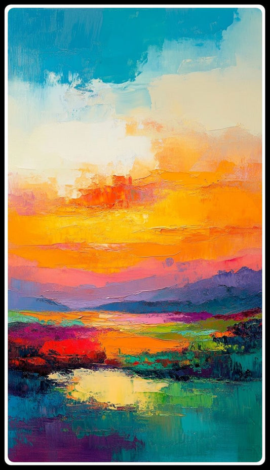 Abstract canvas painting