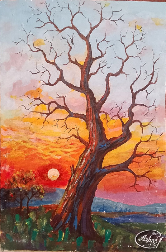 Tree canvas painting