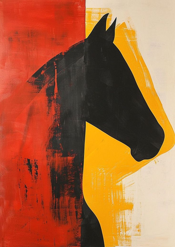 Horse abstract painting